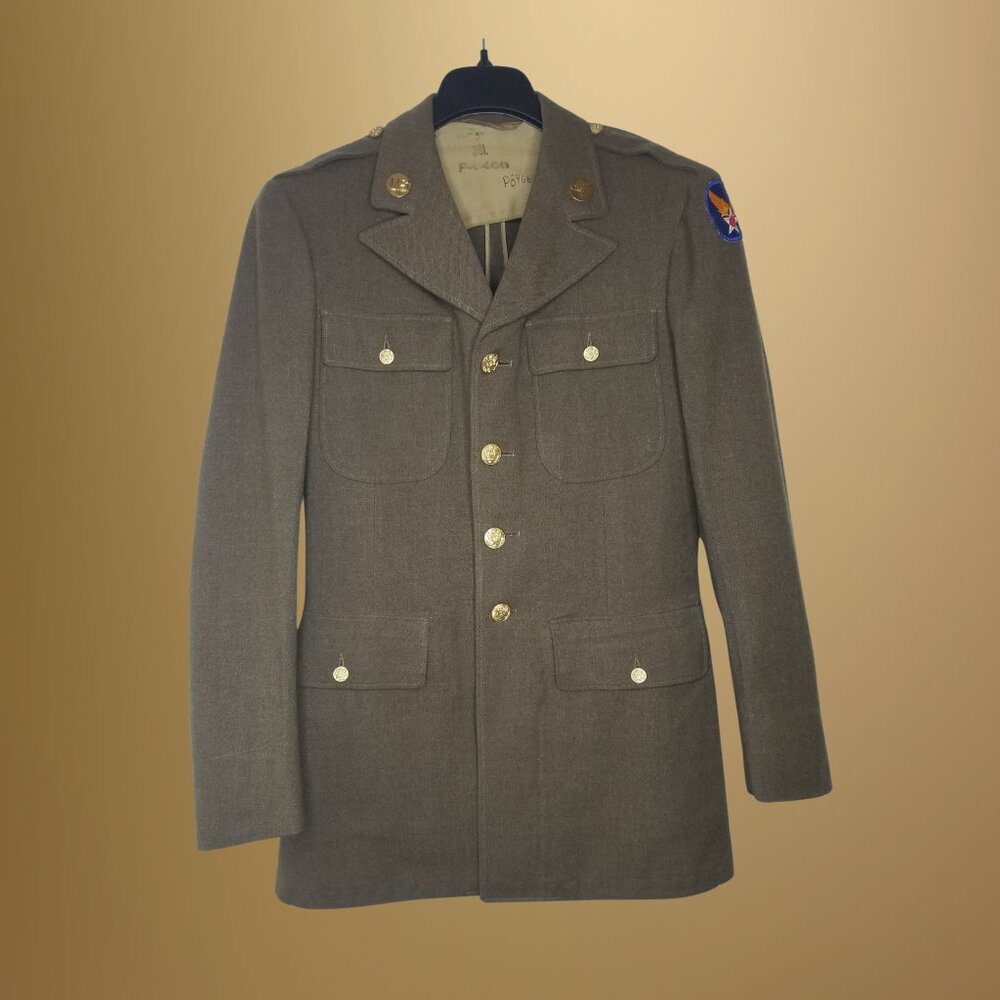 Vintage WWII 1940s USAAF Wool Dress Jacket Tunic
